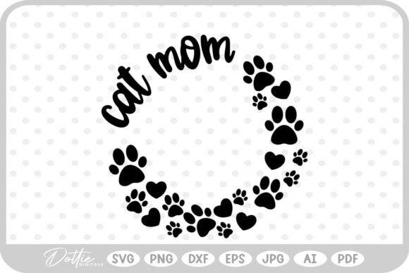 Cat Kitten Mom SVG PNG DXF Graphics and Crafts Review