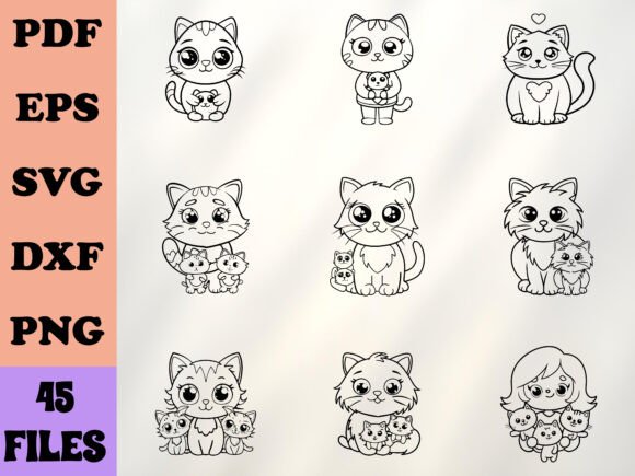 Cat SVG Graphics for Crafts and Cricut Projects