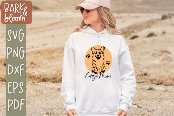 Corgi Mom SVG Graphics for Crafts