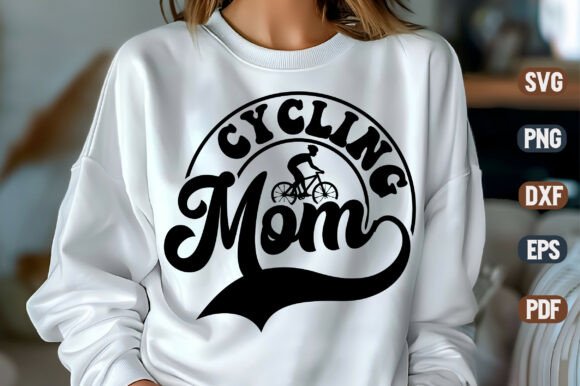 Cycling Mom SVG Design: Graphics and Crafts for Editorial Publishing