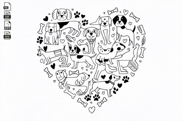 Dog Doodle Heart, Dog Lover, Dog Mom SVG Graphics and Crafts Review