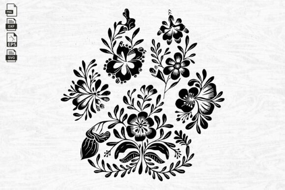 Floral Dog Paw, Dog Lover, Dog Mom SVG Graphics and Crafts Review