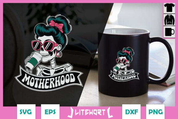 Motherhood Iced Coffee Skeleton Mom SVG Graphics and Crafts Review