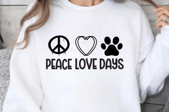 Publishing Peace Love Days SVG, Dog Mom SVG Graphics and Crafts