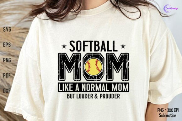 Softball Mom Like a Normal Mom SVG PNG