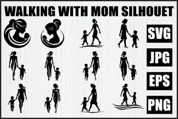 Walking with Mom SVG Bundle Graphics and Crafts Review