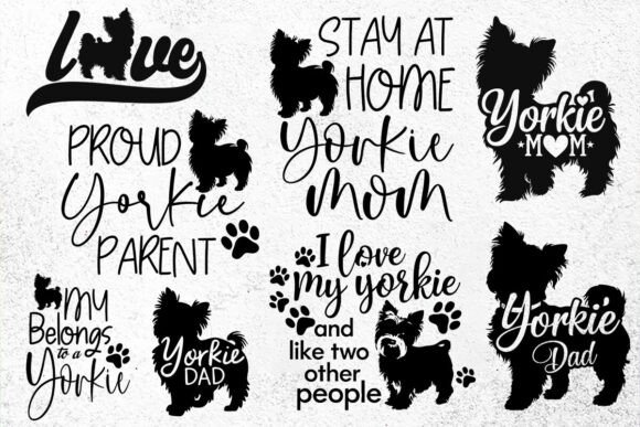 Yorkie Mom SVG Cut File, Yorkie Dog SVG
